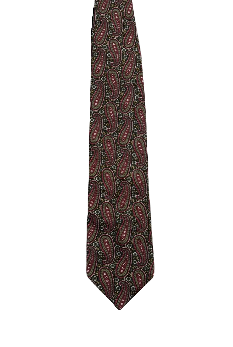 Black & Maroon Paisley Tie
