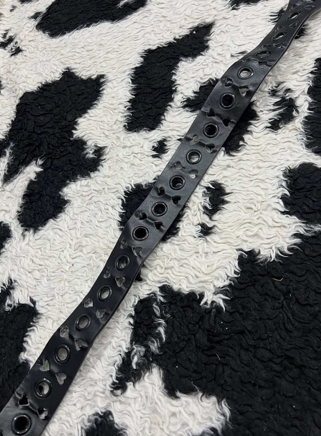 Black Hearts Holed Belt
