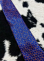 Blue & Orange Floral Tie