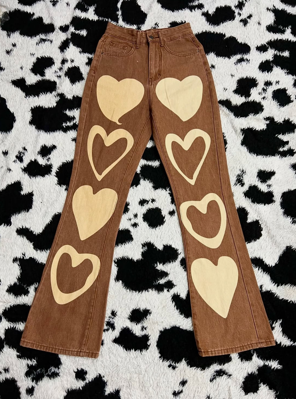 Shein Bootcut Hearts Denims (Waist 26)