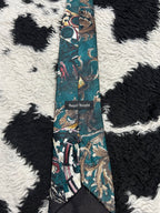 Royal Knight Green Abstract Tie