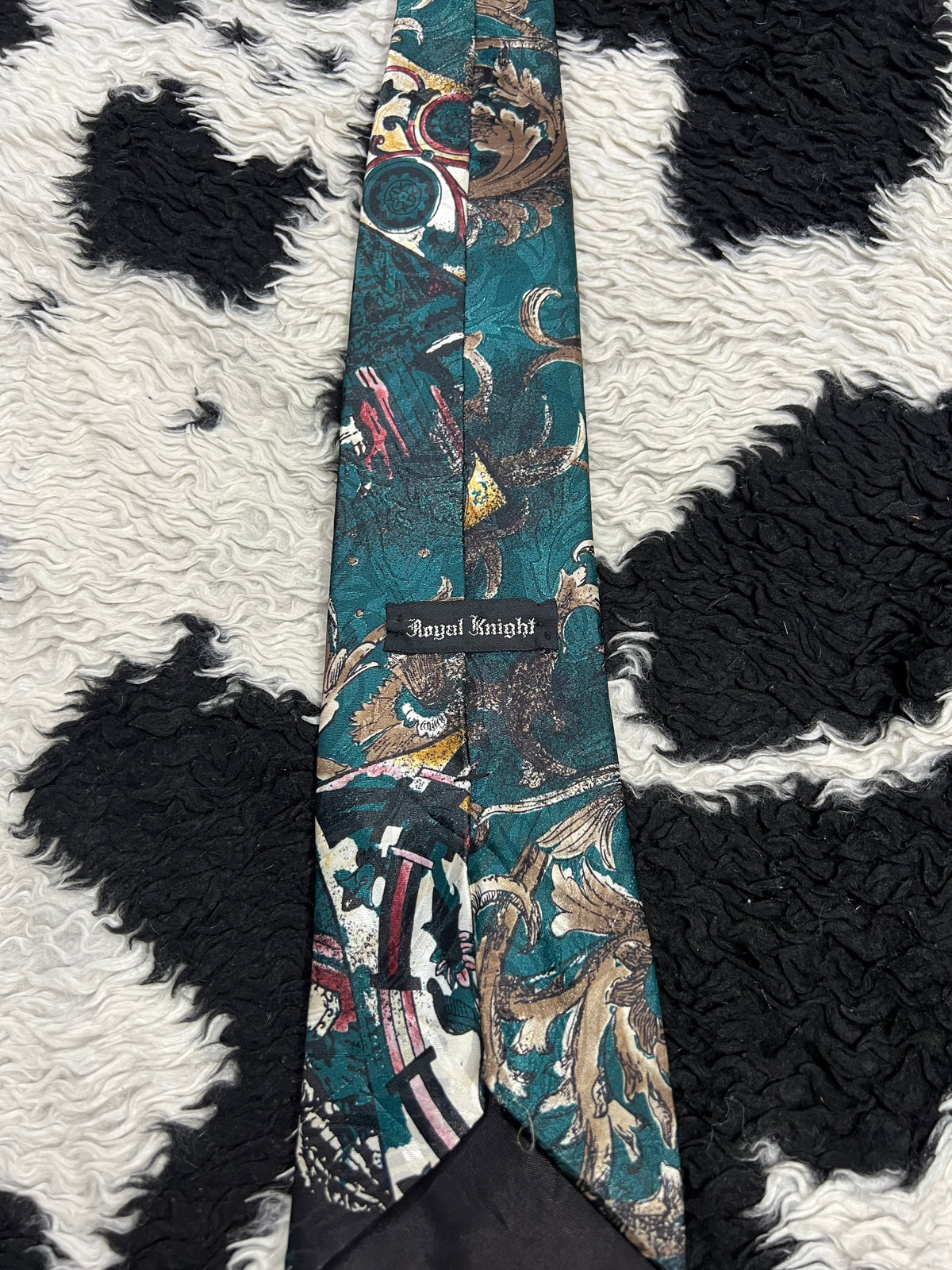 Royal Knight Green Abstract Tie