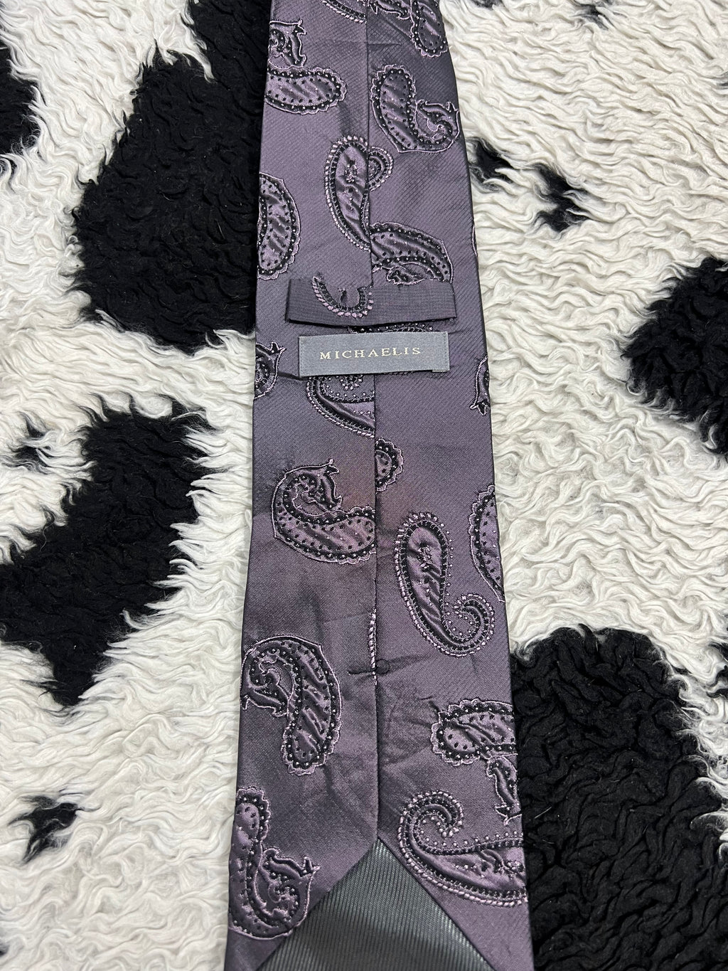 Micheals Purple Paisley Tie