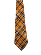 Orange & Brown Plaid Tie
