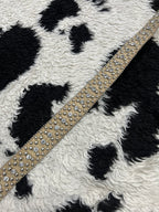 Cream-Colored Studded Belt