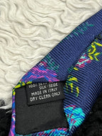 Duchamp Blue Narrow Floral Tie