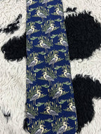 Crane in Pond Tie