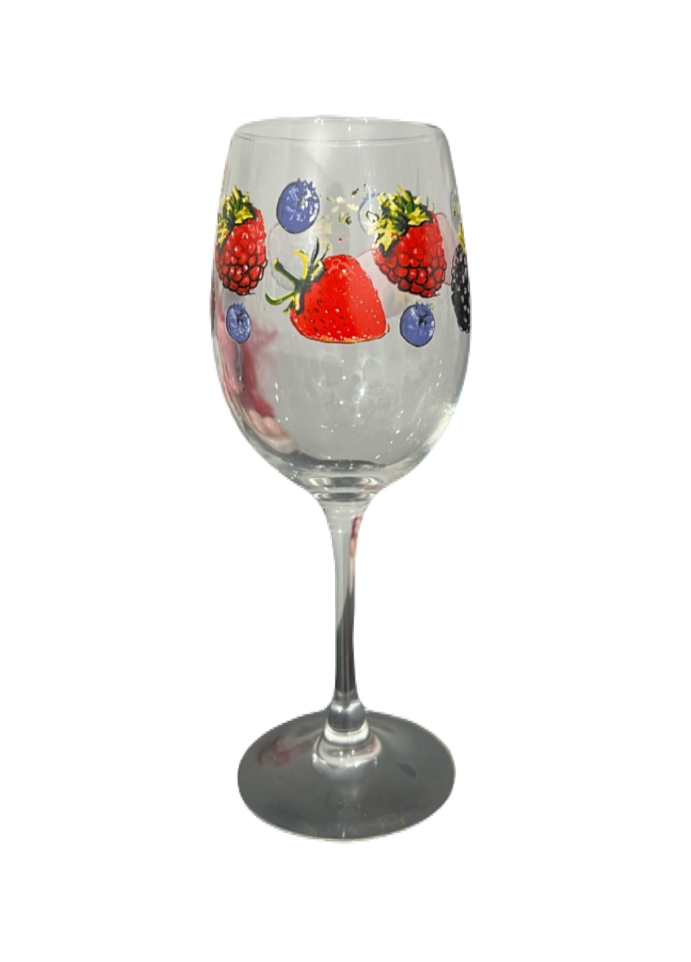Strawberries & Berries Wine Glass
