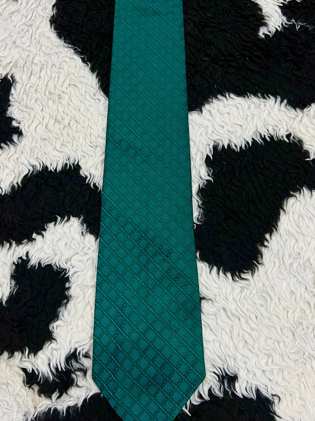 Green Embroidered Tie