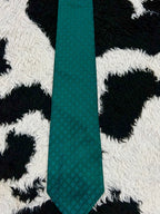 Green Embroidered Tie