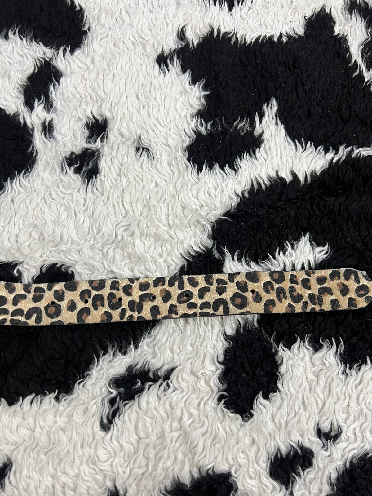 Leopard Print Fur Belt
