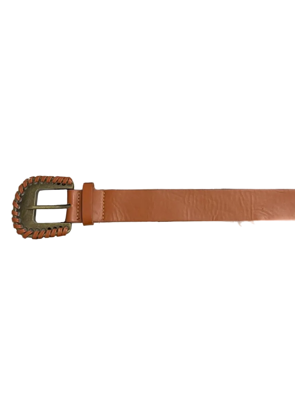Brown Woven Buckle Belt