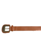 Brown Woven Buckle Belt