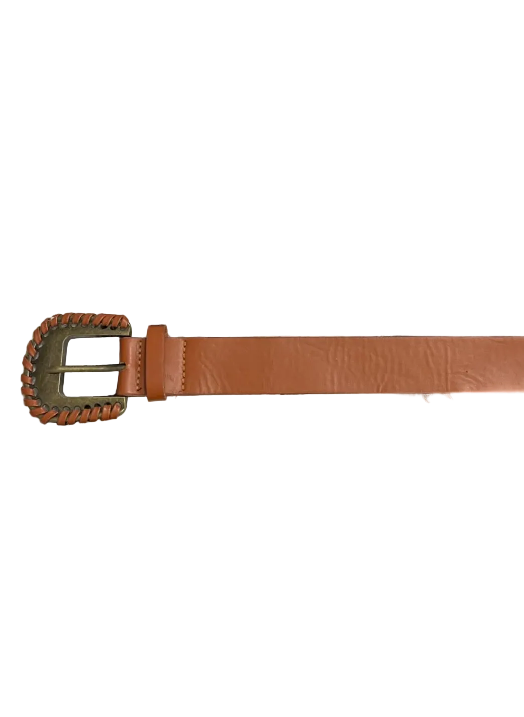 Brown Woven Buckle Belt