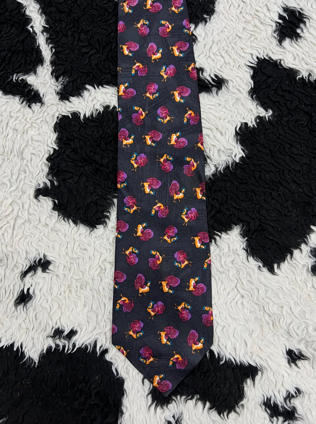 Black Roosters Tie