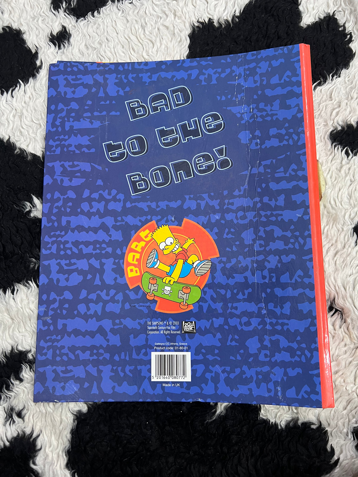 Bart Simpson Skateboard Ring Binder Board