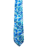 Abstract Blue Floral Tie