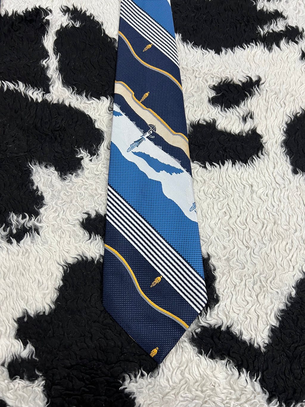 Burton Vintage Cyclist Embroidered Tie