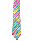 Jane T Embroidered Green & Pink Tie