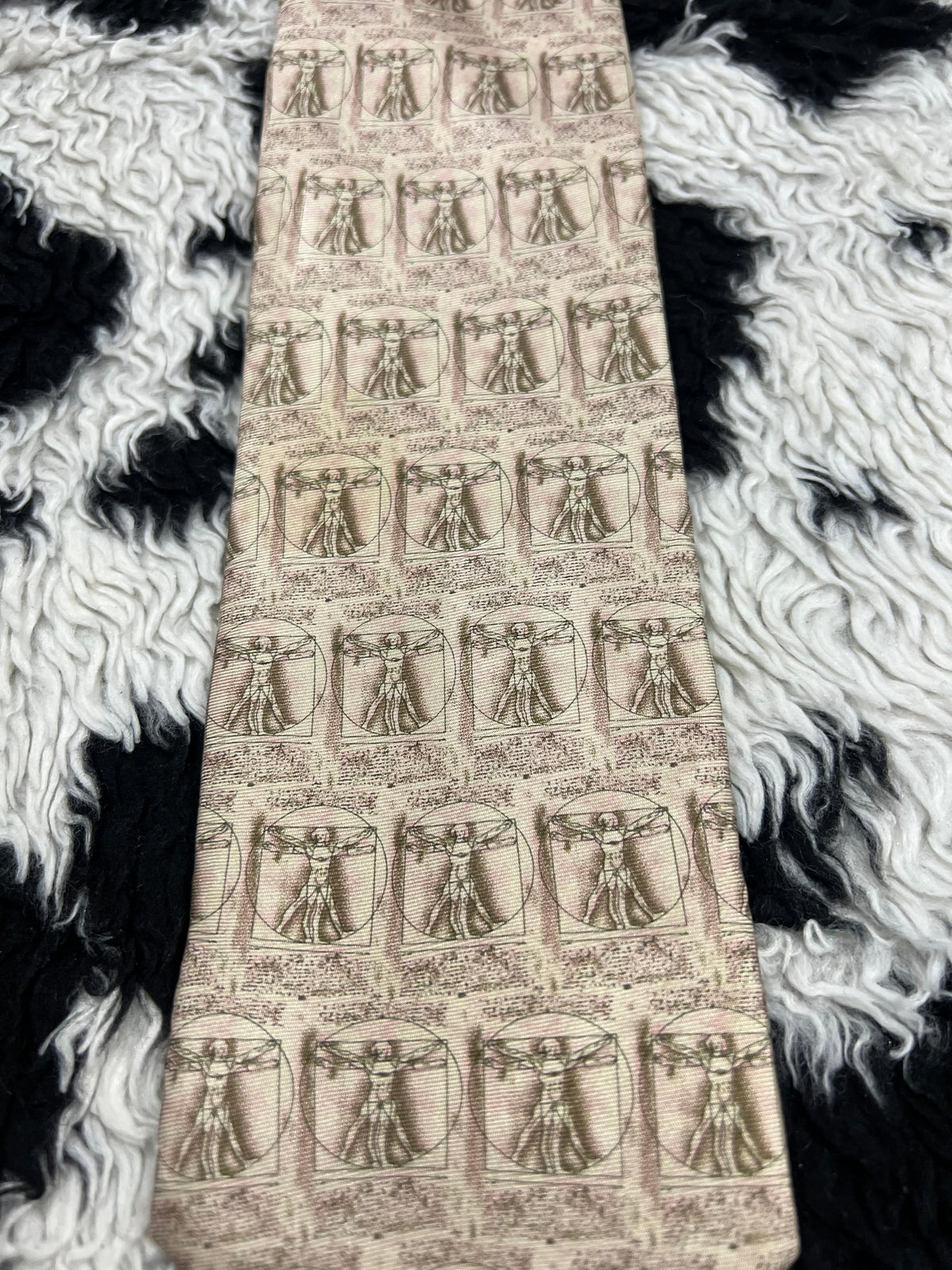 Leonardo Da Vinci Vitruvian Man Drawing Tie