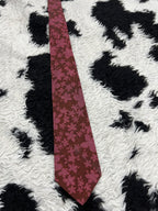 Plum & Pink Floral Narrow Tie