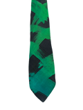 Black & Green Abstract Strokes Tie