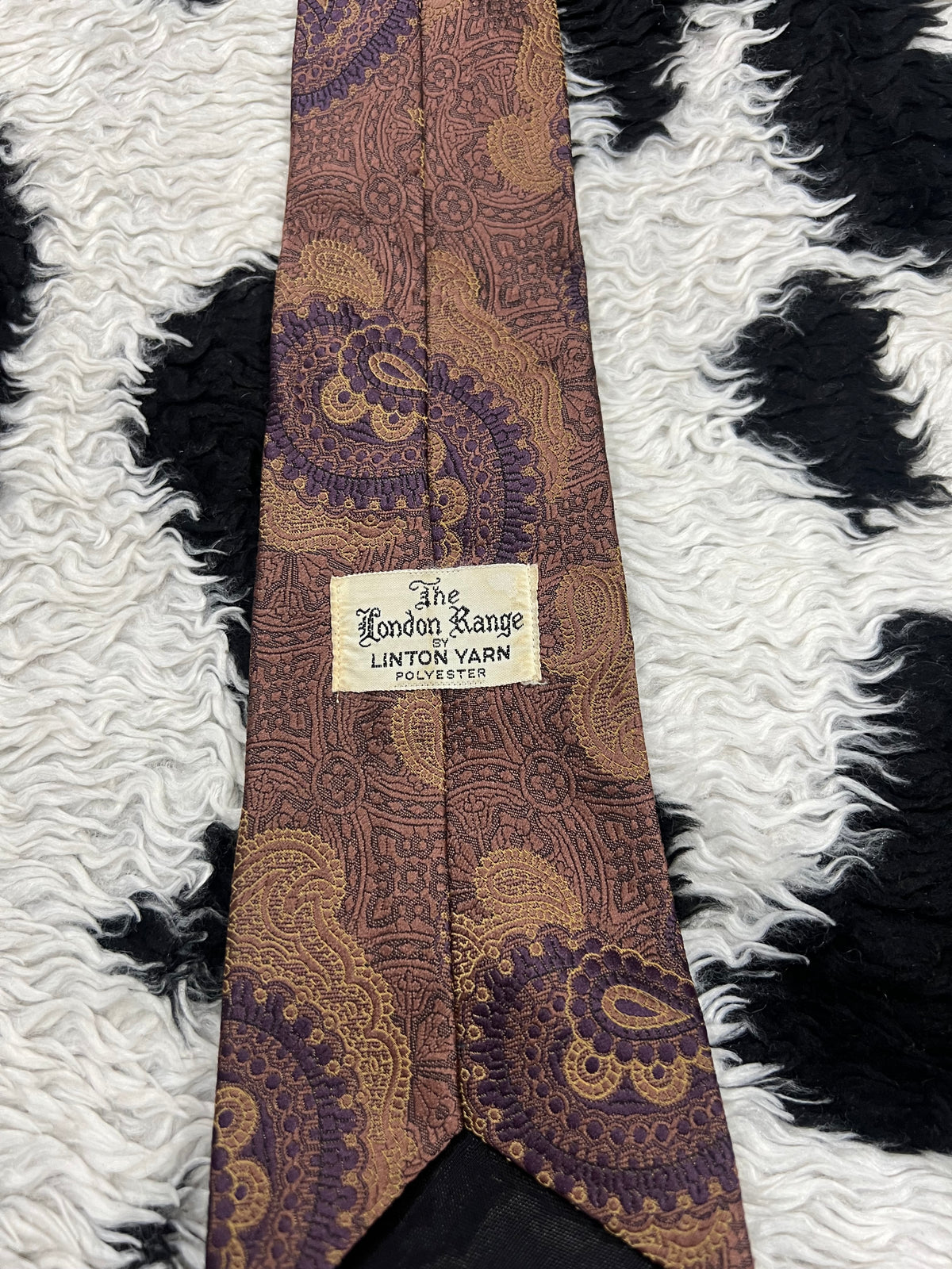 The London Range Paisley Brown Embroidered Tie