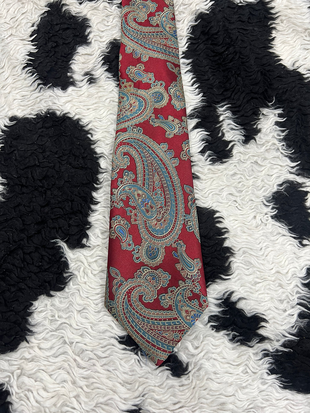 Classics Red Fully Embroidered Paisley Tie