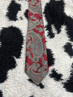 Classics Red Fully Embroidered Paisley Tie