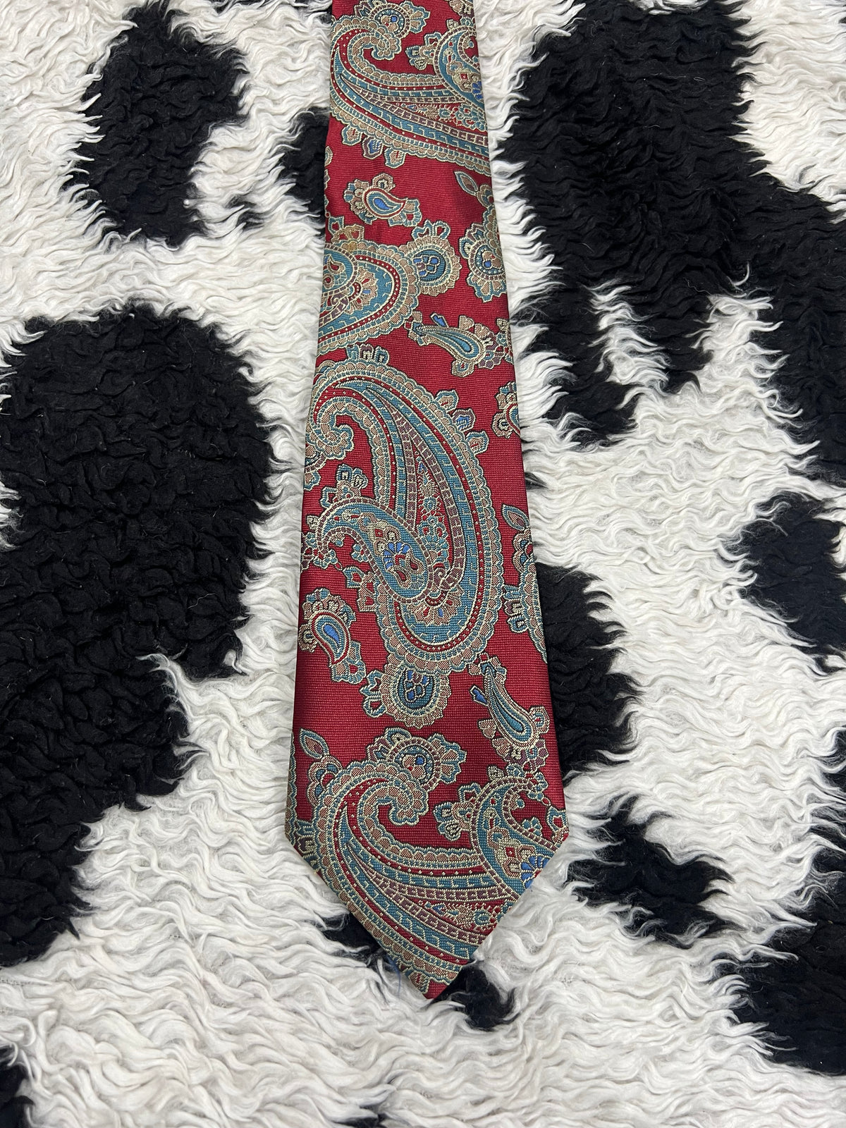 Classics Red Fully Embroidered Paisley Tie