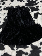 Long Black Velvet Skirt
