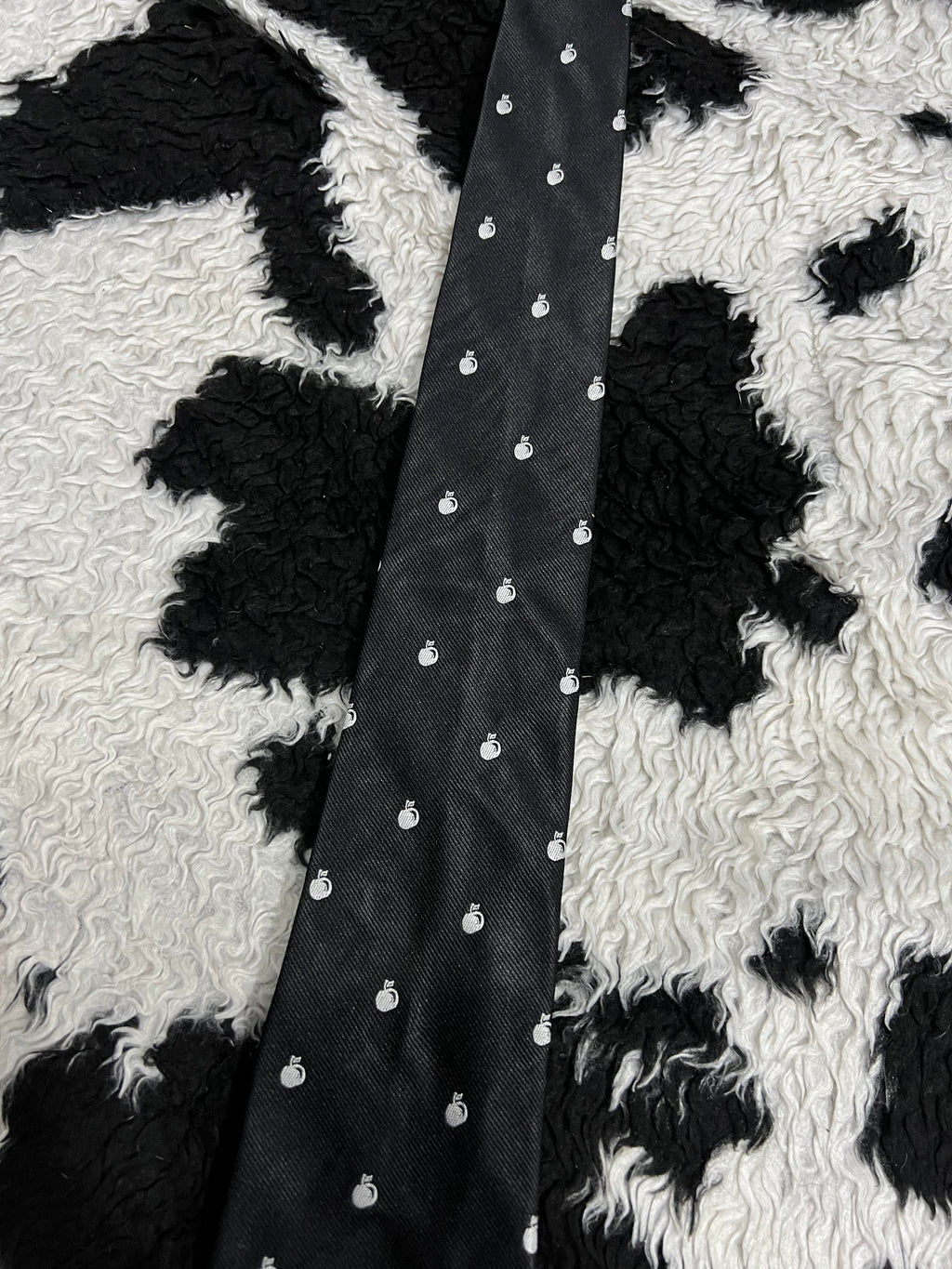 Embroidered Apples Tie