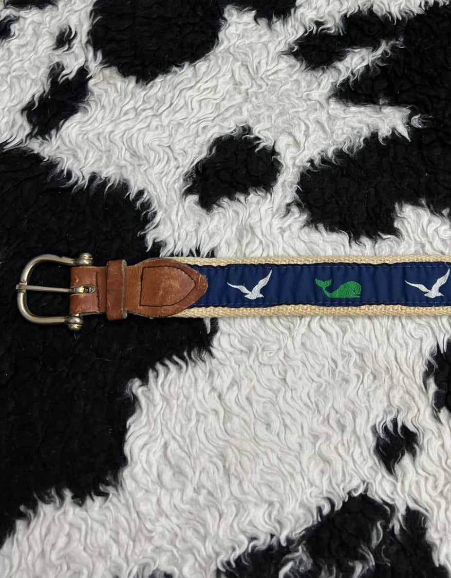 Whales & Seagulls EmbroideredBelt