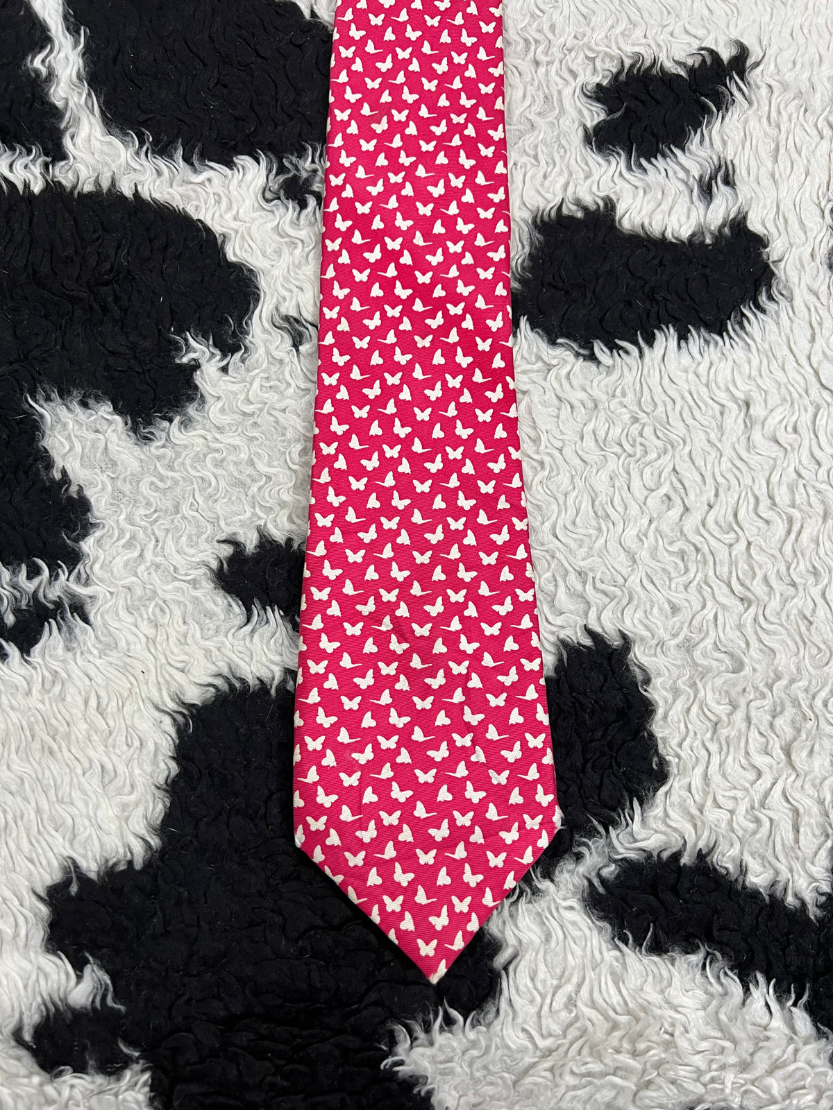 Pink Butterflies Tie