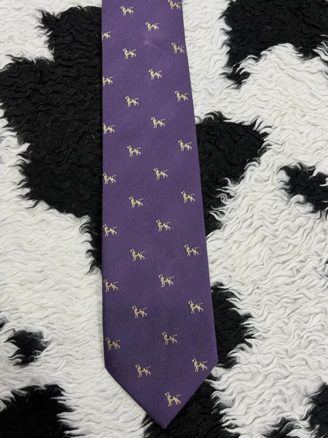 Embroidered Dogs Tie