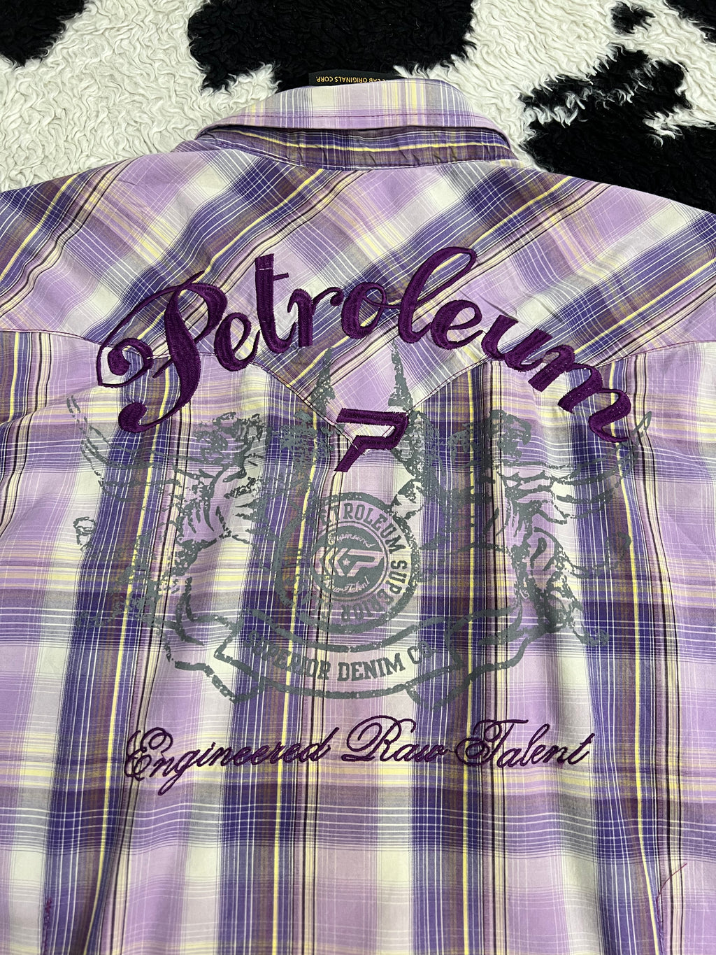 Petroleum Embroidered Buttonup