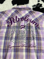 Petroleum Embroidered Buttonup