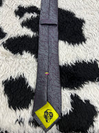 NM Grey & Purple Roses Embroidered Narrow Tie