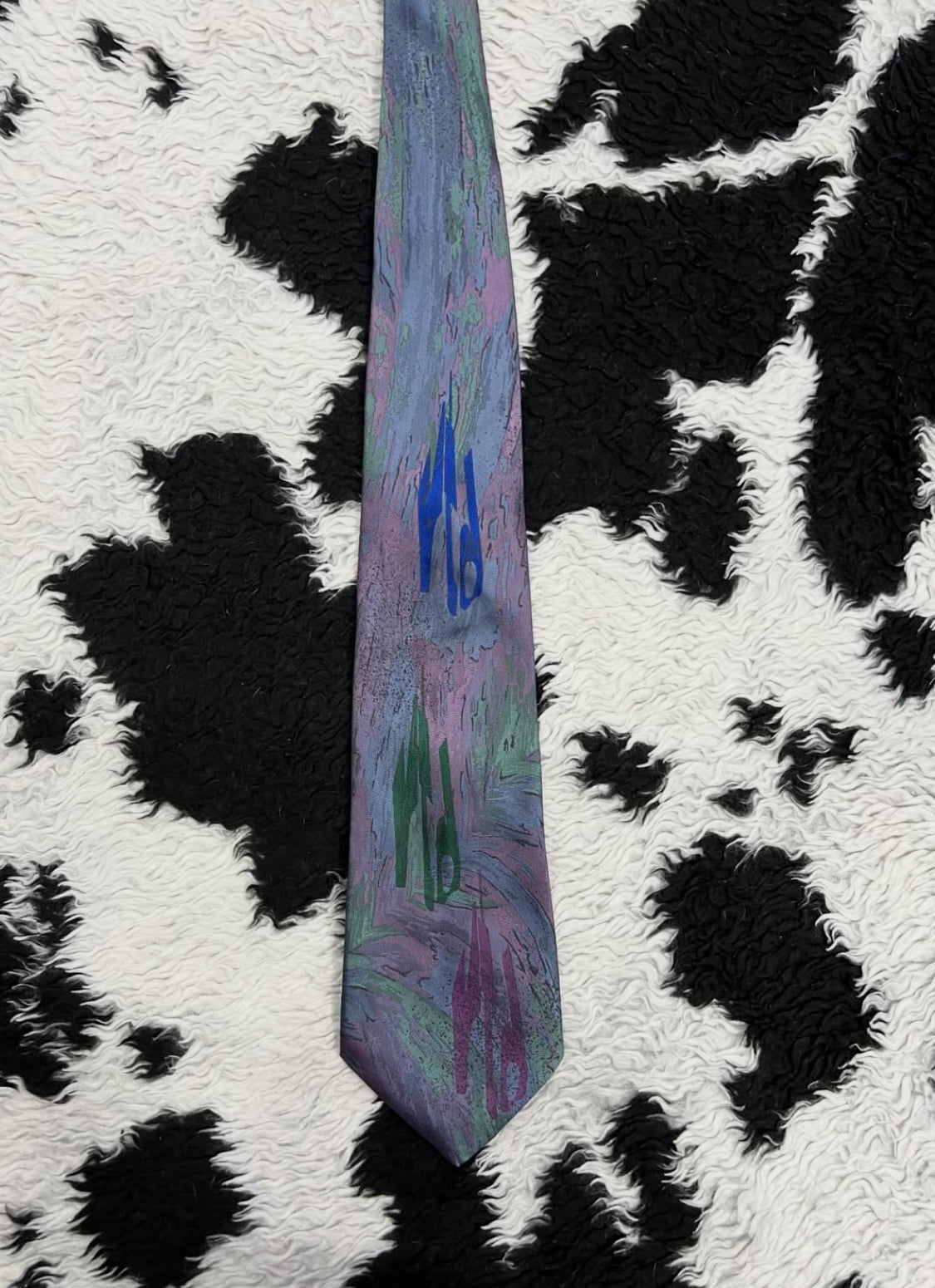Lavender Abstract Embroidered Tie