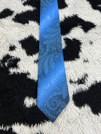 Double-Shaded Blue Paisley Tie