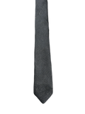 Black & Silver Lined Narrow Tie