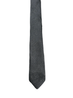 Black & Silver Lined Narrow Tie