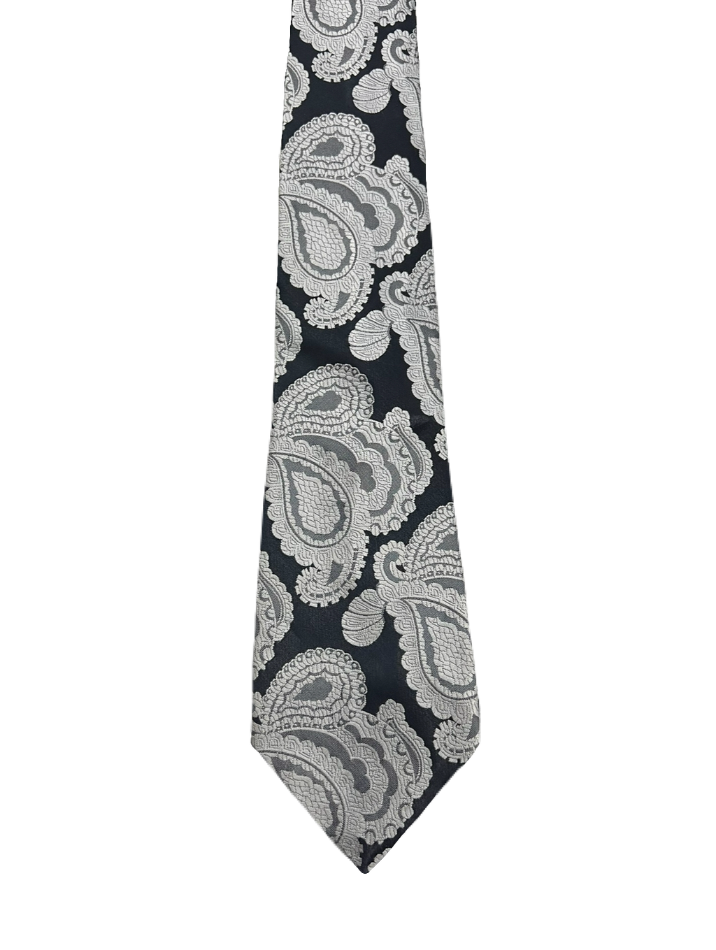 Pierre Cardin Black & Grey Paisley Tie