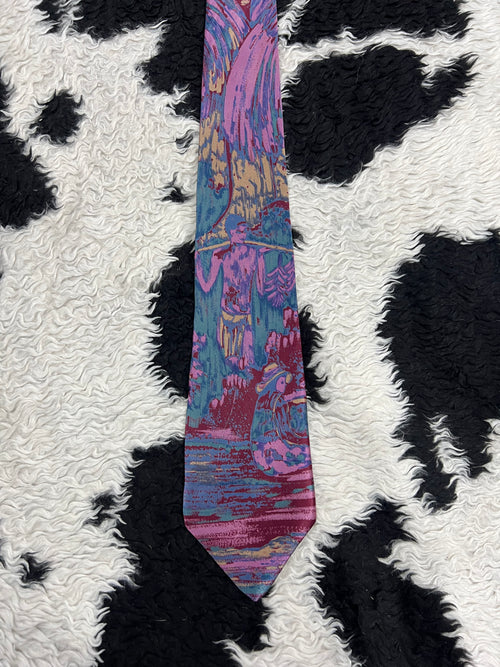 Alessandro Man in River Boat Art Tie