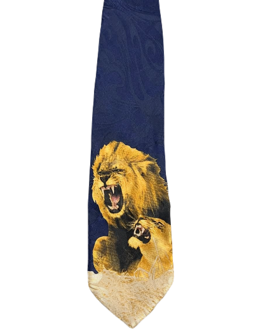 Roaring Lion & Lioness Tie