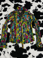70s Coded Peacock Buttonup