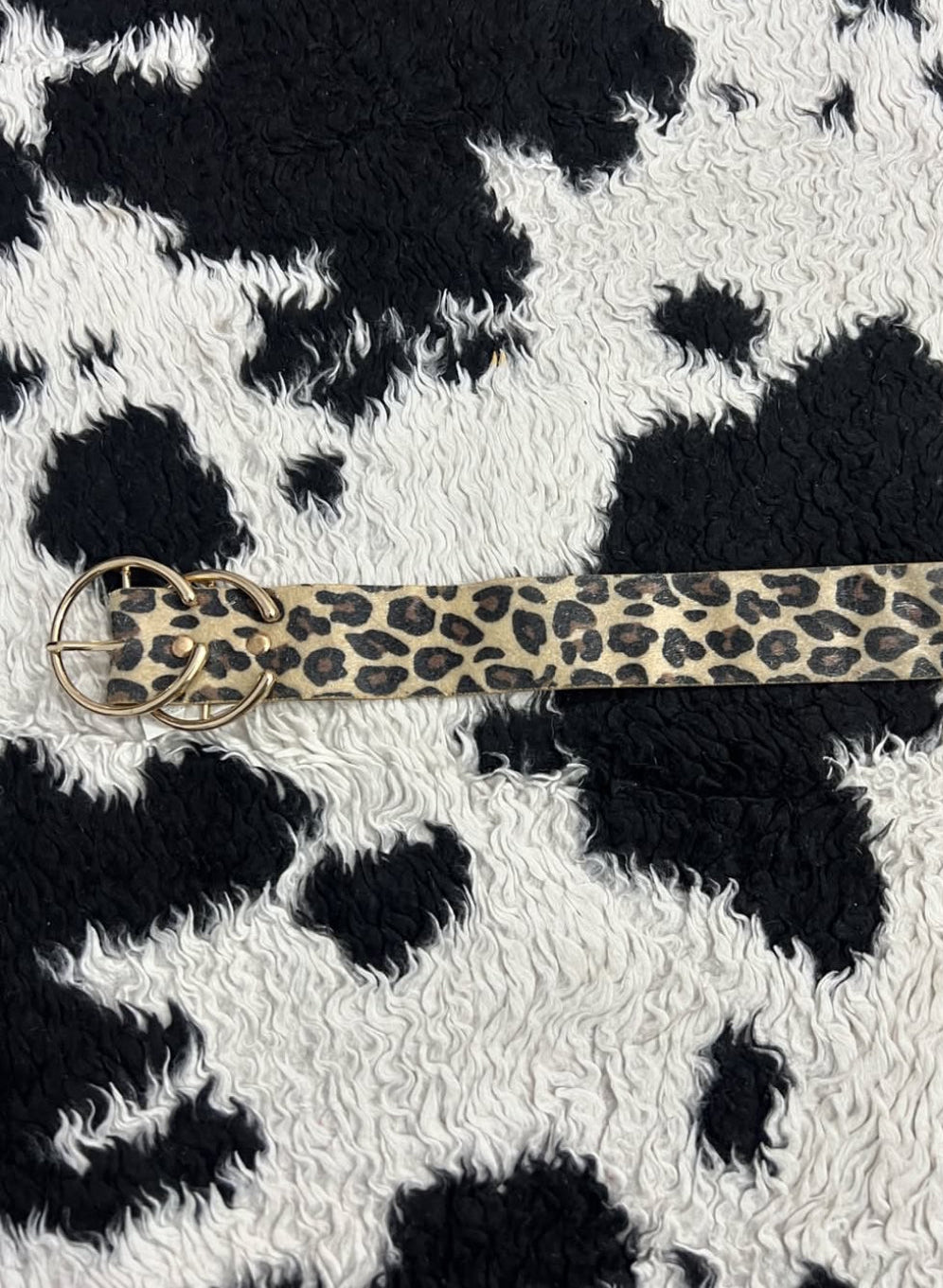 Glittery Cheetah Print Belt