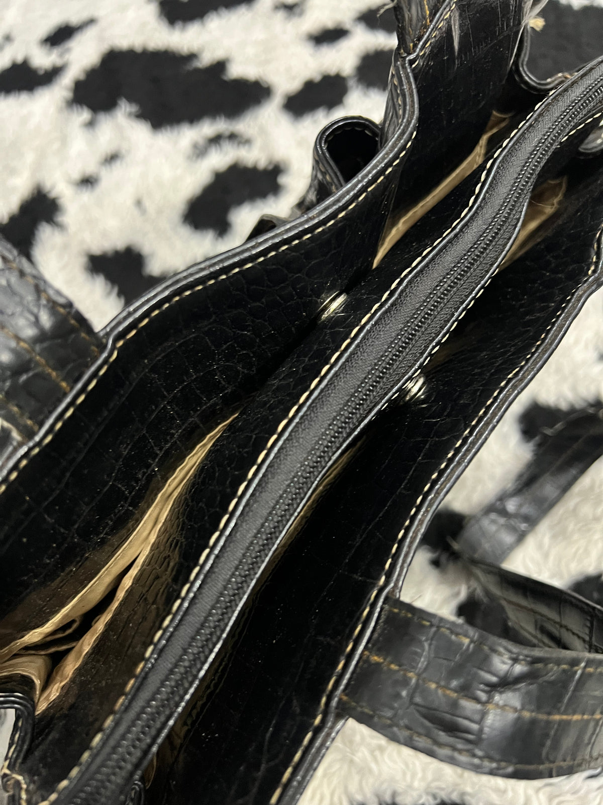 Crazy Horse Black Handbag
