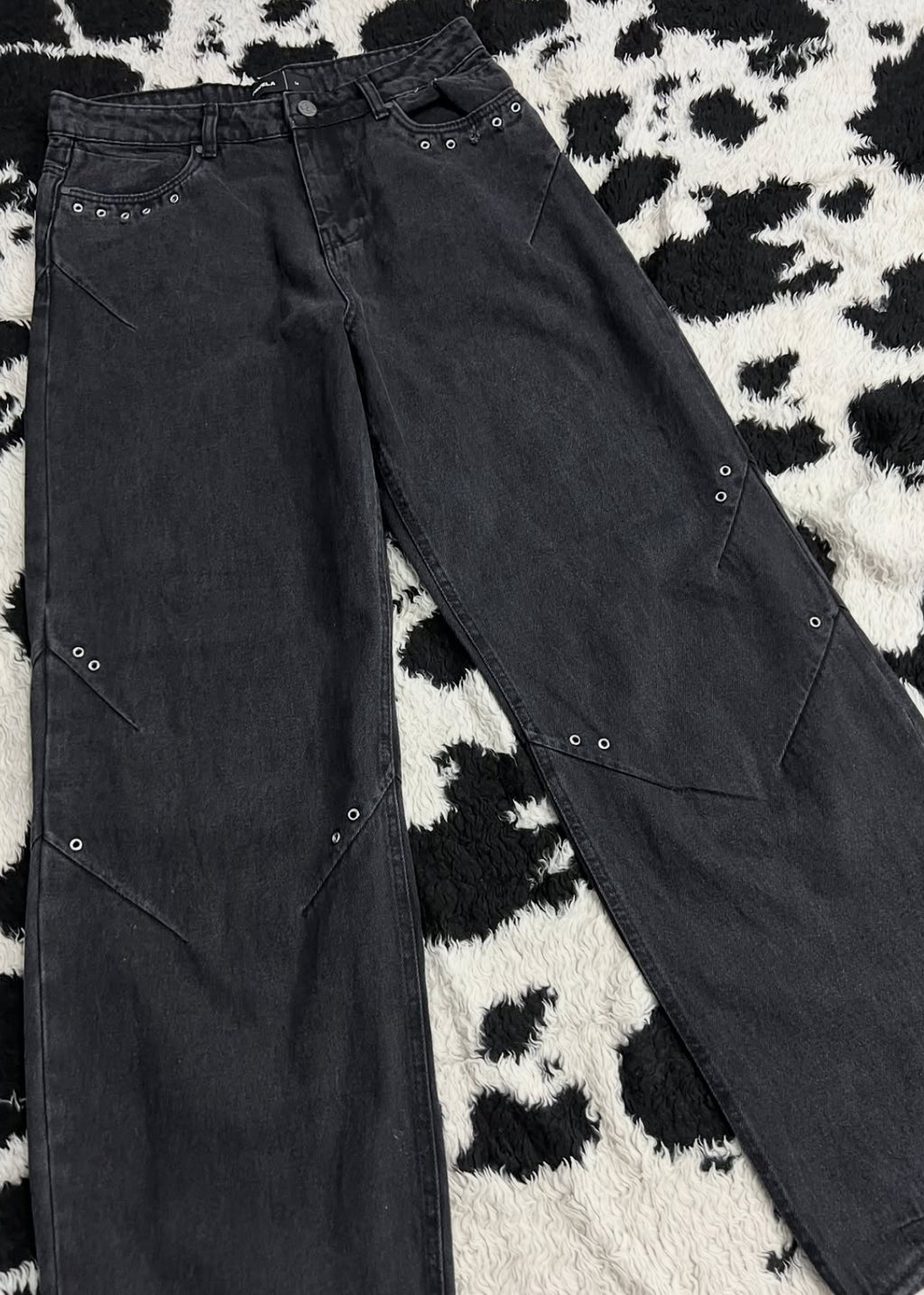 Favela Black Studded Denims (Waist 34)