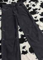 Favela Black Studded Denims (Waist 34)